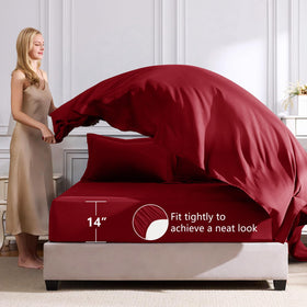 CozyLux queen bed in a bag includes comforter, sheets, pillowcases, and shams.