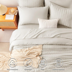 CozyLux bed-in-a-bag king set with sheets for complete bed makeover.