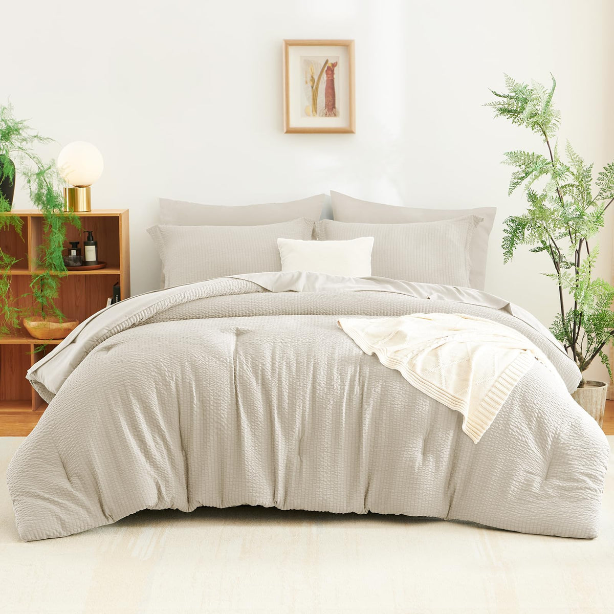 CozyLux bed-in-a-bag packaging suggests easy setup and instant coziness.