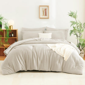 CozyLux bed-in-a-bag packaging suggests easy setup and instant coziness.