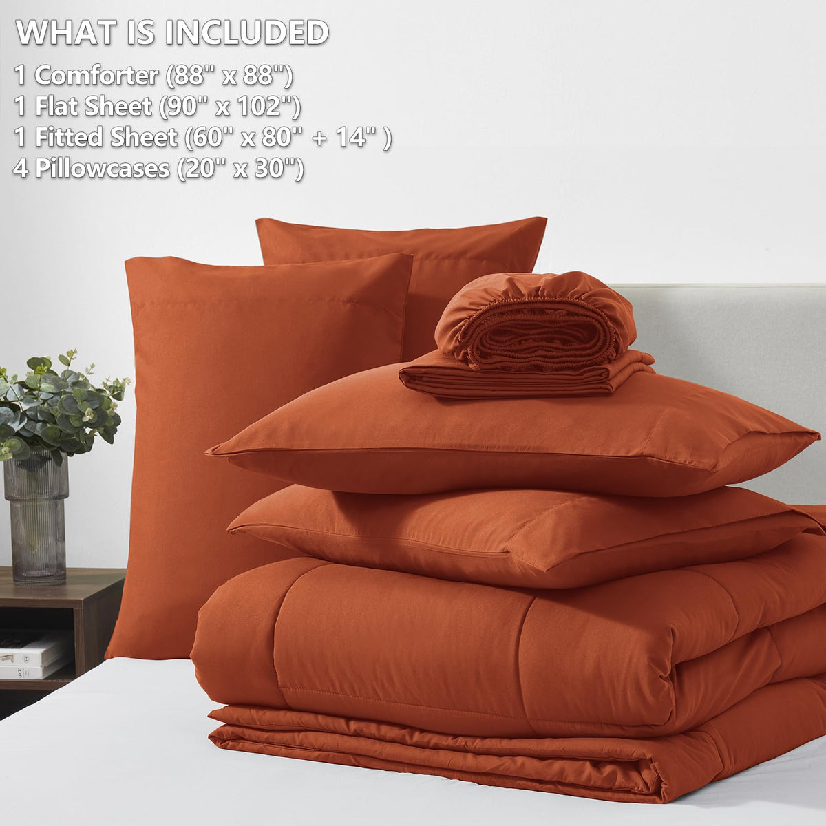 CozyLux bed-in-a-bag vacuum-pack for easy storage.