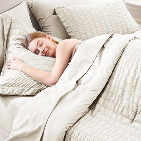CozyLux beige pillowcases keep bedding neat and comfortable overnight