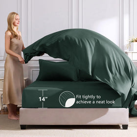 CozyLux box-stitch detail highlighting durable bedding design