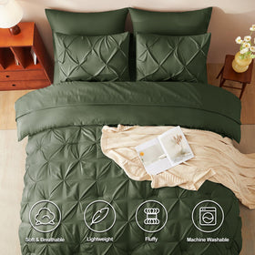 CozyLux Cal King Bed in a Bag 7 pieces shown together for quick room makeover.