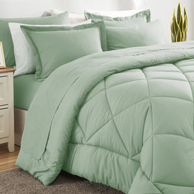 Soft down-alternative comforter texture for cozy, hypoallergenic feel