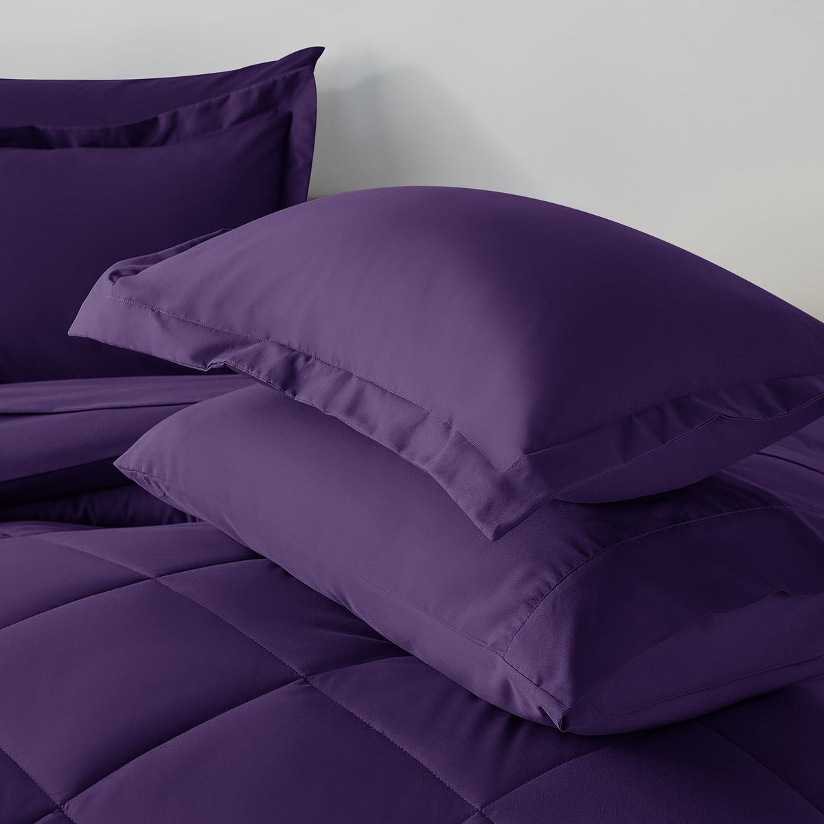 CozyLux down-alternative comforter provides warm, allergy-friendly comfort