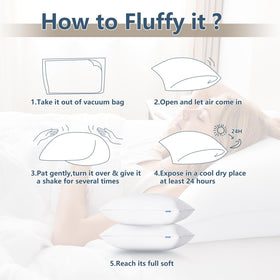 CozyLux down-alternative filling delivers plush softness.