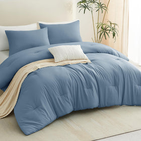 CozyLux care tips graphic shows cold wash and low heat drying to maintain softness.