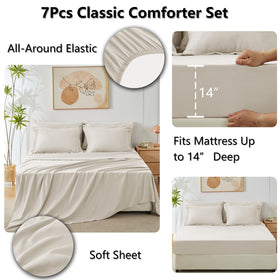 CozyLux elastic deep-pocket sheet stays put on deep mattresses.