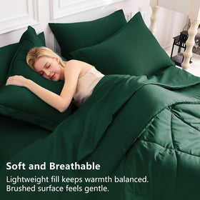 CozyLux emerald-green king 7pc fitted sheet with deep-pocket fit up to 14 inches