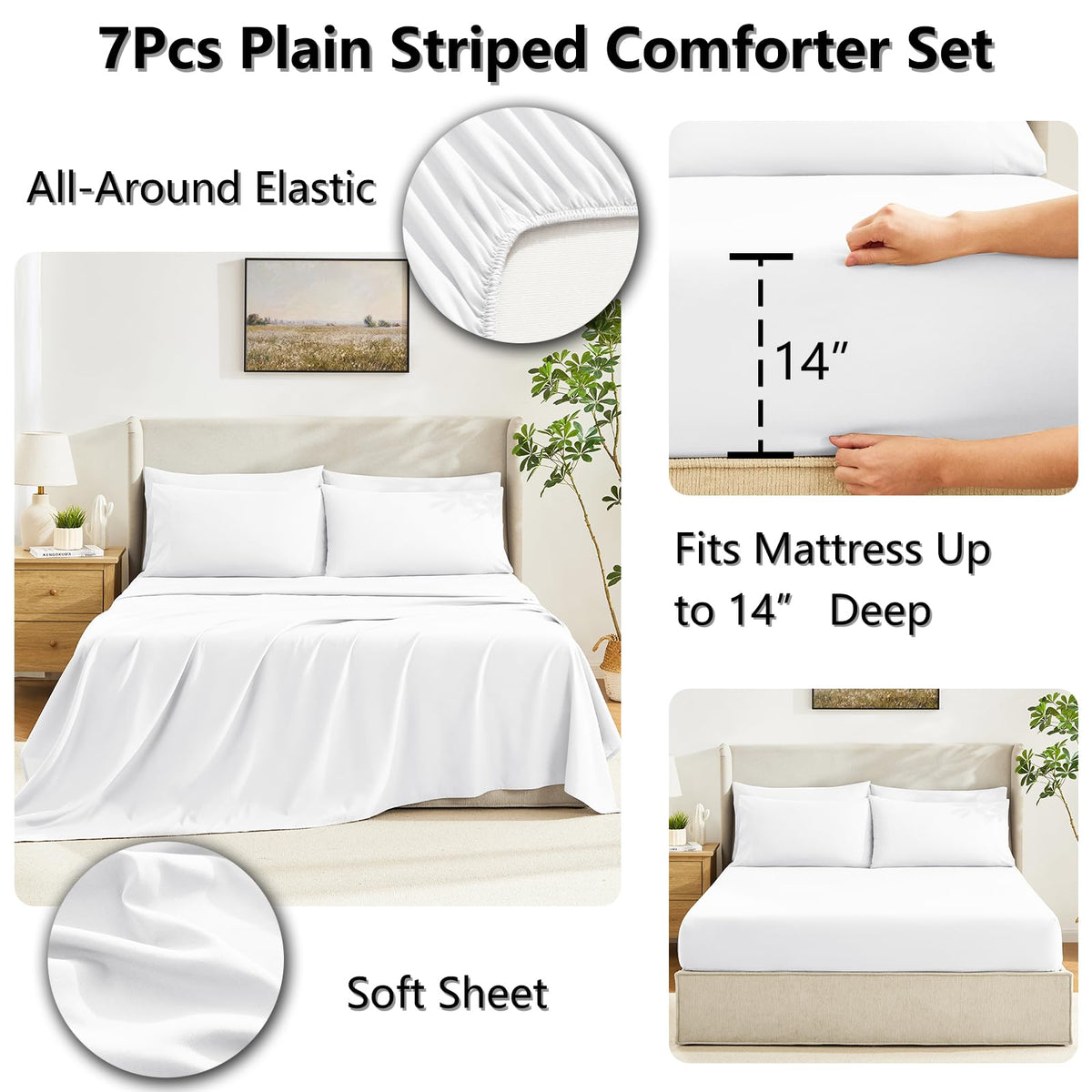 CozyLux envelope-closure pillowcases keep pillows neatly in place.