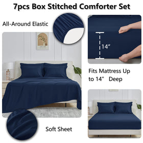 CozyLux fitted sheet with a 14-inch pocket for thicker mattresses.