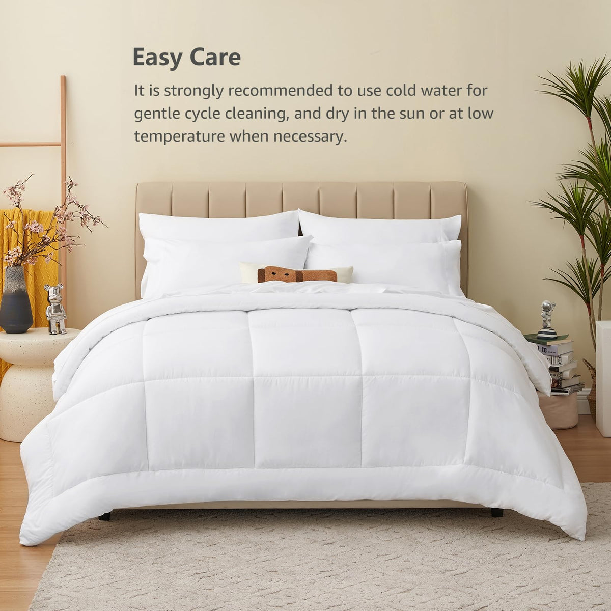 CozyLux fitted sheet highlighting 14-inch deep pocket for secure fit.