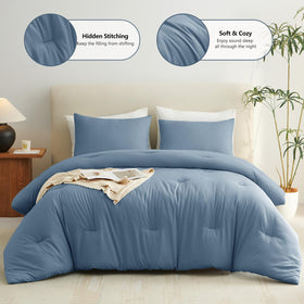 CozyLux full-size comforter 82x86 displayed with inviting drape.