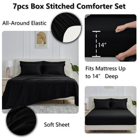 CozyLux fitted sheet with a 14 inch deep pocket secures fit