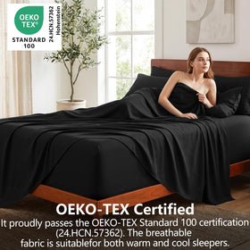 CozyLux king pillowcases four-piece set for a smooth sleep surface.