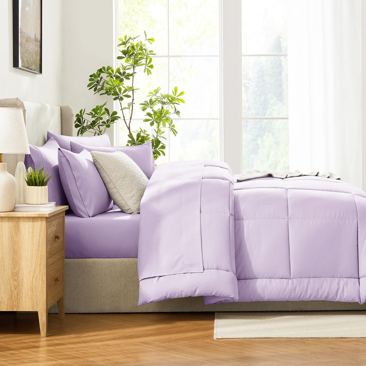 CozyLux Lavender Bedding Ensemble in a calm, cohesive color palette.