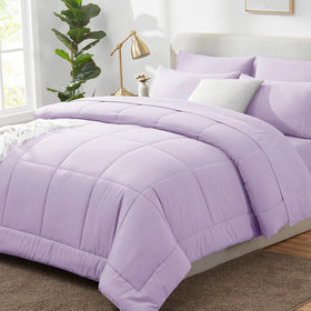 CozyLux Lavender Full-Size Comforter with soft microfiber warmth.
