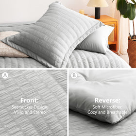 CozyLux light grey stitching detail showing durable seams and clean finish