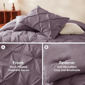 CozyLux microfiber softness highlights breathable, all-season comfort.