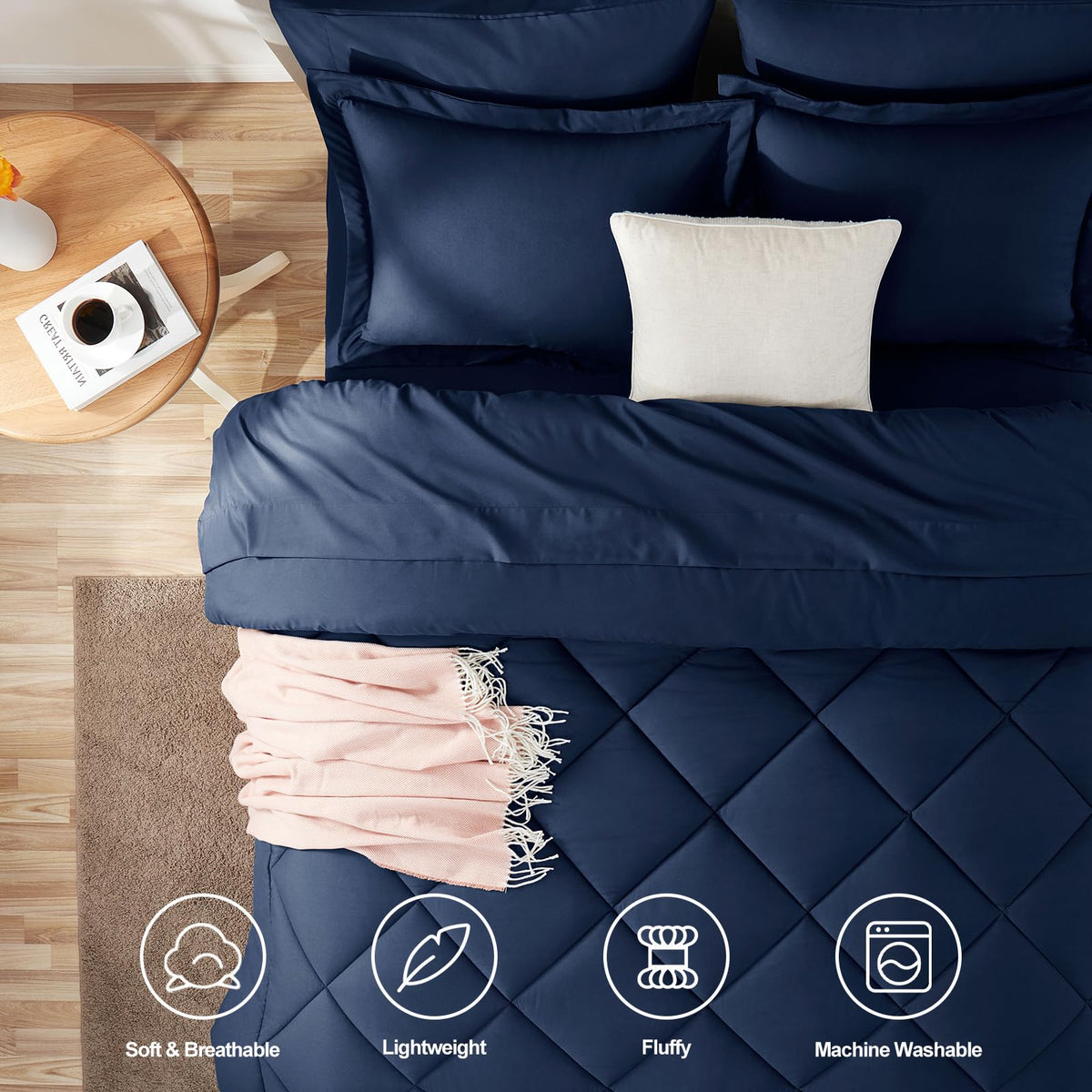 CozyLux close up of soft microfiber fabric showing breathable texture