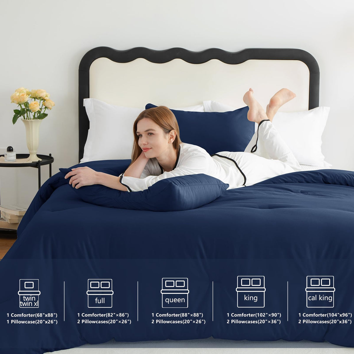 CozyLux packaging shows vacuum-sealed ship, easy to puff after unpacking