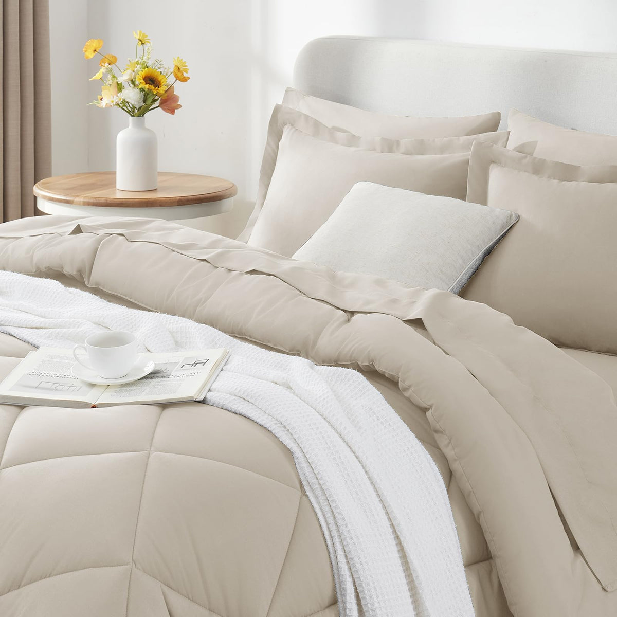 CozyLux fitted sheet with 14-inch deep pocket prevents slipping.