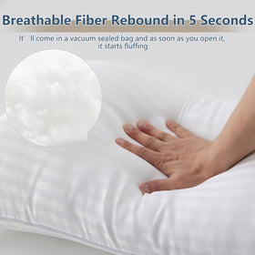 CozyLux queen 18x28 inch pillow fits standard pillowcases.