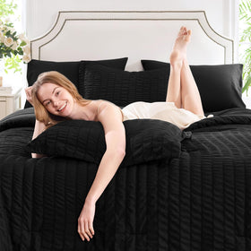 CozyLux pillow shams with neat stitching and plush feel.