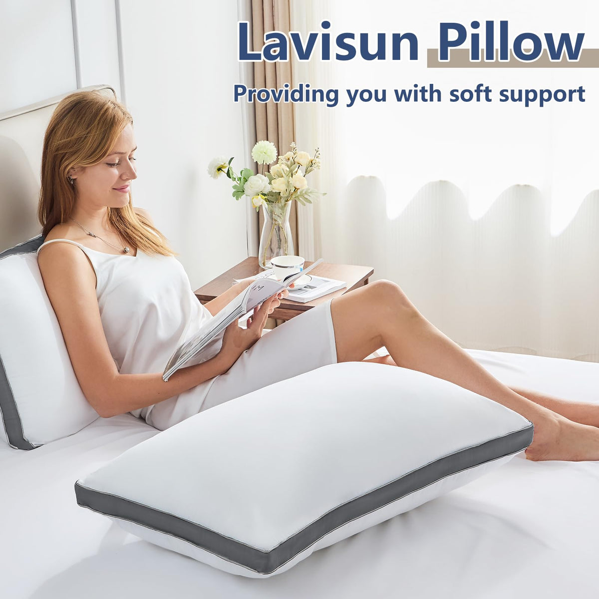 CozyLux Pillow vacuum packaging shot hints fast, convenient setup after unboxing