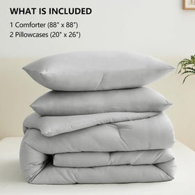 CozyLux pillowcases 20x26 add a crisp finishing touch to the bed.