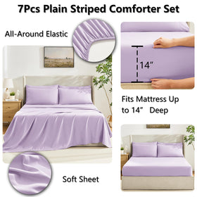 CozyLux Pillowcases 4-count in lavender with envelope closures.