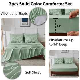 CozyLux pillowshams sage-green pairing adds coordinated finish to bed-in-a-bag.
