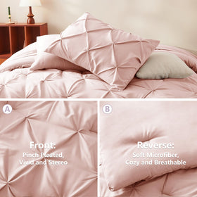 CozyLux pintuck design highlights geometric elegance for chic bedroom décor