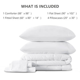 CozyLux box-stitch comforter adds shape and lasting durability.