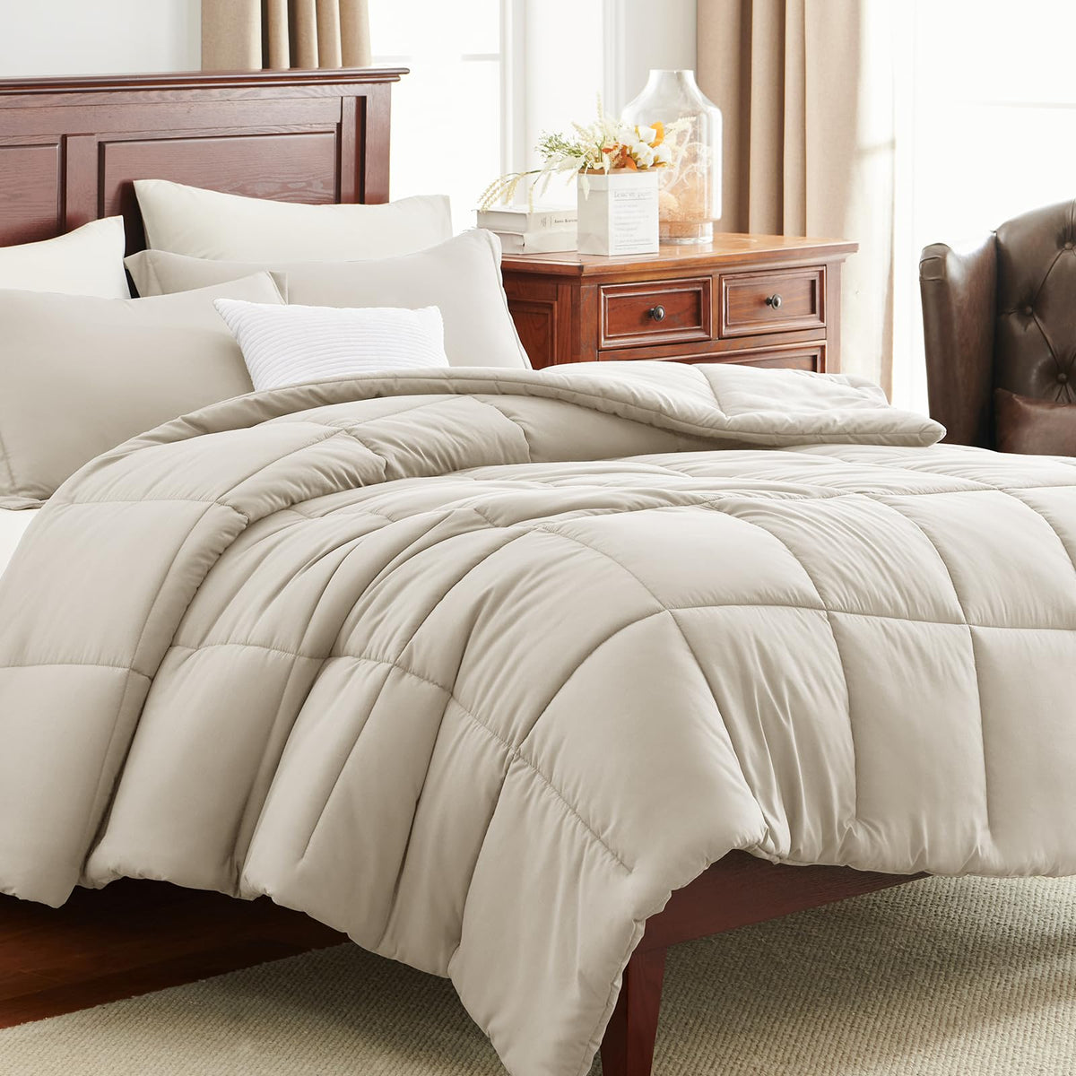 CozyLux bedroom mood with comforter set creating inviting space