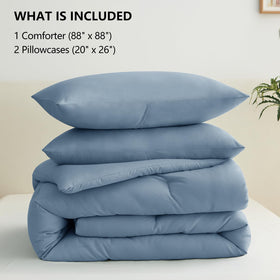 Care instructions icon for CozyLux comforter set