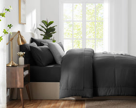 Elegant, minimalist dark gray bedding to elevate any bedroom