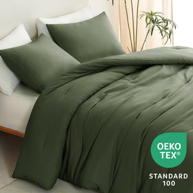 Four corner ties on CozyLux queen comforter keep duvet from shifting