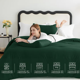 CozyLux queen comforter with two pillowcases elevates bed styling