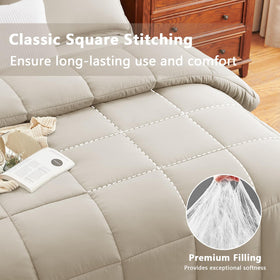 CozyLux Queen pillow shams paired with the comforter for a coordinated look