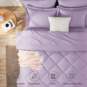 CozyLux Comforter Set with box stitching for durability and neat look