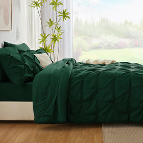 All-in-one CozyLux queen set in emerald green ready for a bed makeover.