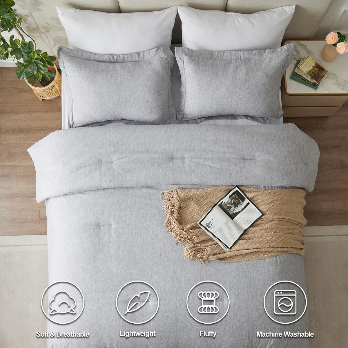 CozyLux fabric close-up highlights soft double-brushed microfiber and luxurious texture