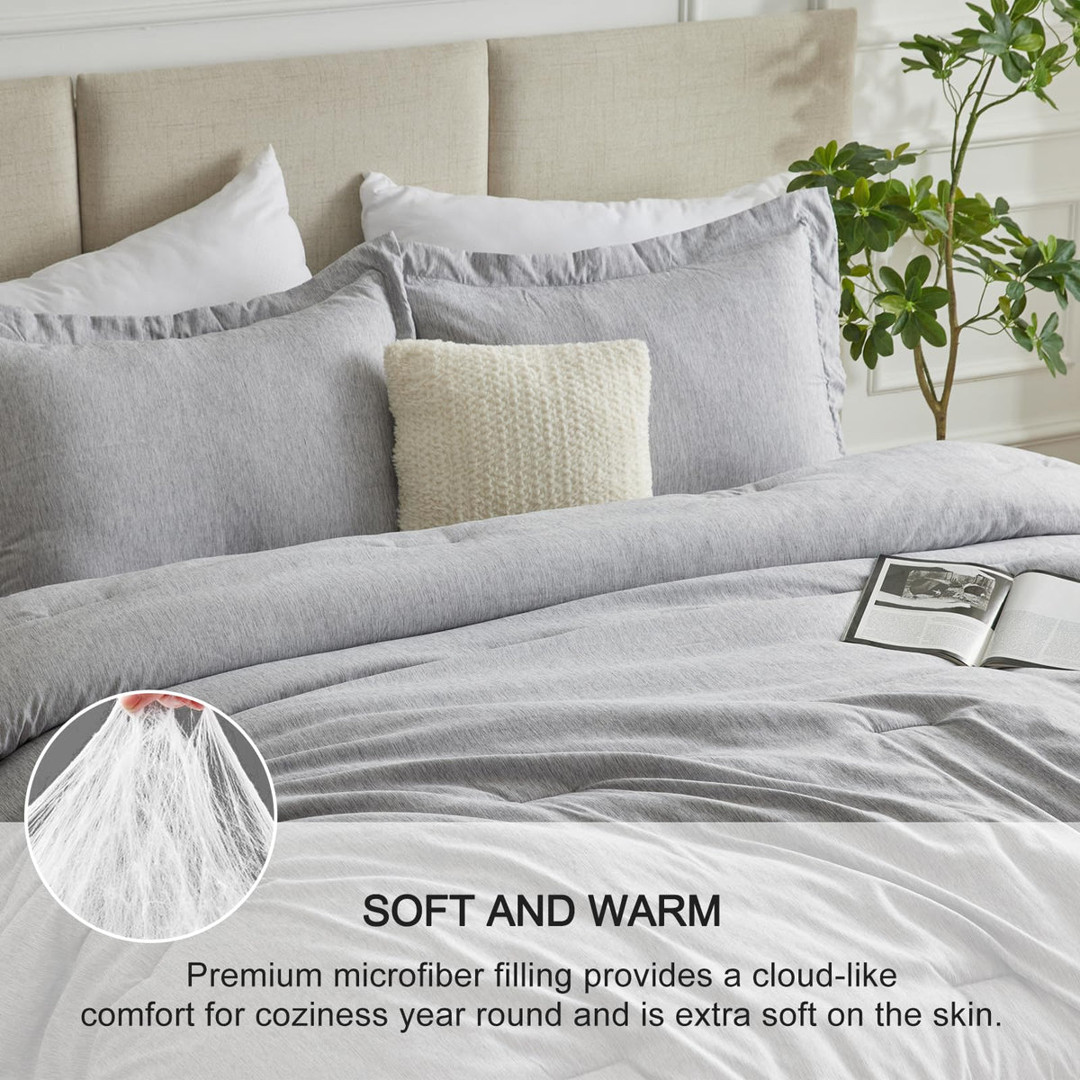 CozyLux heathered grey dyeing offers casual elegance and color consistency