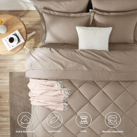 CozyLux microfiber fabric close-up highlighting soft breathable texture.