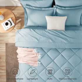 CozyLux deep-pocket fitted sheet keeps the bed snug on thick mattresses.
