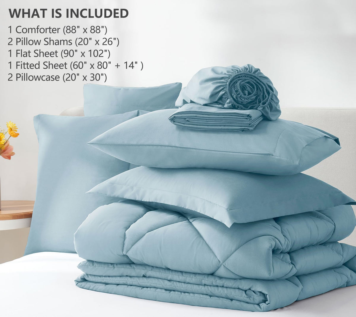 CozyLux fitted sheet with up to 14-inch pockets fits tall mattresses.