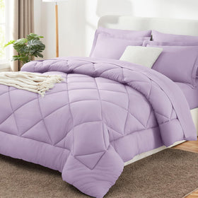 CozyLux Queen Comforter Set in light purple for a calm bedroom upgrade