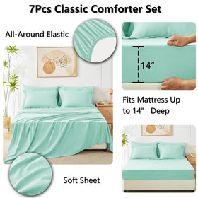 CozyLux OEKO-TEX certified mint-green bedding for safe sleep